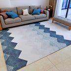 Modern Geometry Color Block Rug Multicolor Polyester Rug Pet Friendly Non-Slip Back Washing Machine Safe Rug for Room