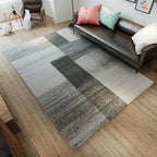 Modern Geometry Color Block Rug Multicolor Polyester Rug Pet Friendly Non-Slip Back Washing Machine Safe Rug for Room