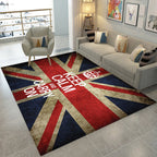 Modern Geometry Color Block Rug Multicolor Polyester Rug Pet Friendly Non-Slip Back Washing Machine Safe Rug for Room