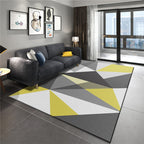 Modern Geometry Color Block Rug Multicolor Polyester Rug Pet Friendly Non-Slip Back Washing Machine Safe Rug for Room