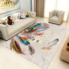 Modern Geometry Color Block Rug Multicolor Polyester Rug Pet Friendly Non-Slip Back Washing Machine Safe Rug for Room