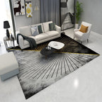 Contemporary Lounge Rug Multicolor Melange Geometric Rug Polypropylene Stain Resistant Machine Washable Non-Slip Rug