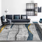 Contemporary Lounge Rug Multicolor Melange Geometric Rug Polypropylene Stain Resistant Machine Washable Non-Slip Rug