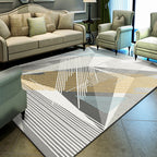 Unique geometric print rug Multicolored Modern rug Synthetic Stain-resistant Washable Non-slip backing Rug for home