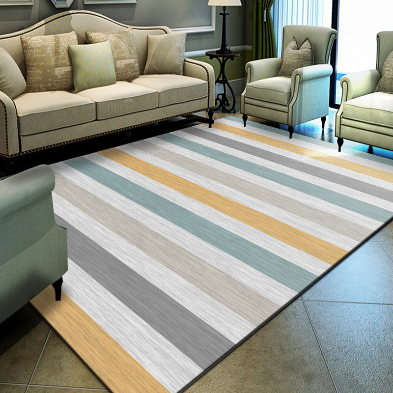Unique geometric print rug Multicolored Modern rug Synthetic Stain-resistant Washable Non-slip backing Rug for home