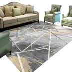 Unique geometric print rug Multicolored Modern rug Synthetic Stain-resistant Washable Non-slip backing Rug for home