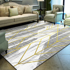 Unique geometric print rug Multicolored Modern rug Synthetic Stain-resistant Washable Non-slip backing Rug for home