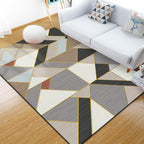 Unique geometric print rug Multicolored Modern rug Synthetic Stain-resistant Washable Non-slip backing Rug for home