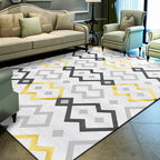 Unique geometric print rug Multicolored Modern rug Synthetic Stain-resistant Washable Non-slip backing Rug for home