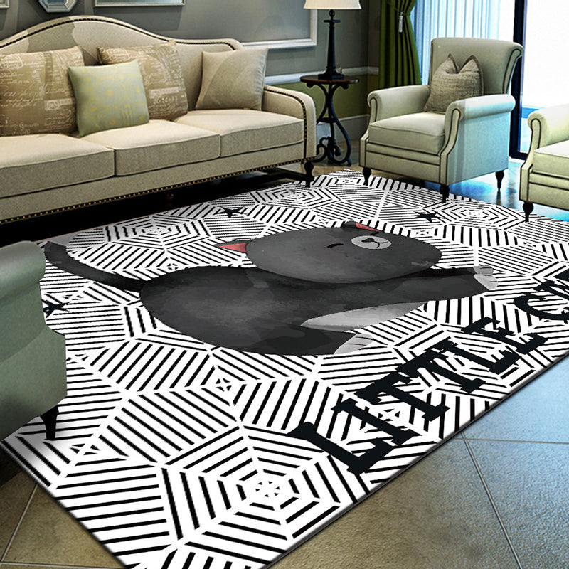 Unique geometric print rug Multicolored Modern rug Synthetic Stain-resistant Washable Non-slip backing Rug for home
