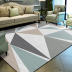 Unique geometric print rug Multicolored Modern rug Synthetic Stain-resistant Washable Non-slip backing Rug for home