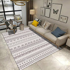 Multicolored modern rug polyester graphic print area rug machine washable non-slip backing stain-resistant rug for the living room