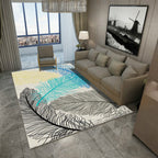 Nordic Drawing Room Carpet Multicolored Patterned Carpet Polypropylene Machine Washable Non-Slip Backing Pet-Friendly Carpet