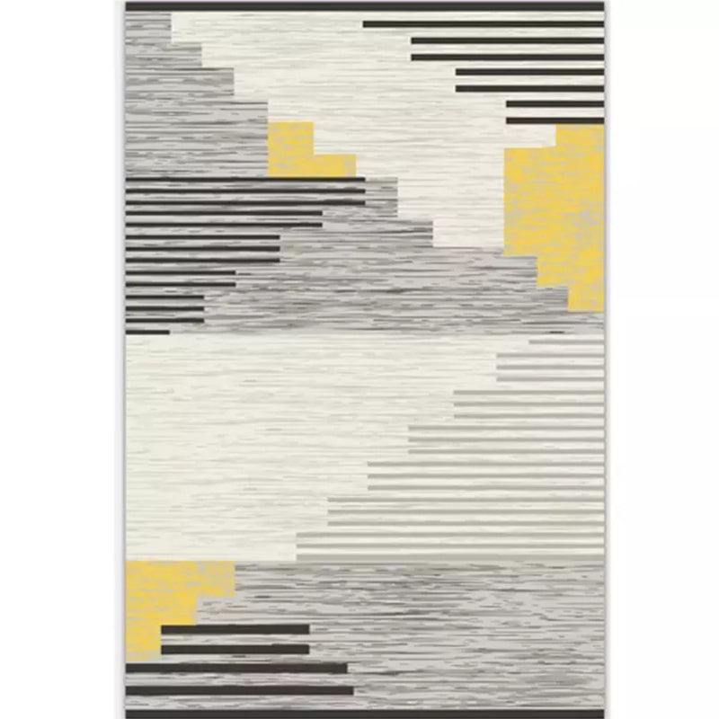 Nordic Drawing Room Carpet Multicolored Patterned Carpet Polypropylene Machine Washable Non-Slip Backing Pet-Friendly Carpet