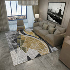 Nordic Drawing Room Carpet Multicolored Patterned Carpet Polypropylene Machine Washable Non-Slip Backing Pet-Friendly Carpet