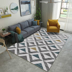 Nordic Drawing Room Carpet Multicolored Patterned Carpet Polypropylene Machine Washable Non-Slip Backing Pet-Friendly Carpet