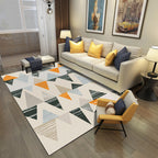 Nordic Drawing Room Carpet Multicolored Patterned Carpet Polypropylene Machine Washable Non-Slip Backing Pet-Friendly Carpet