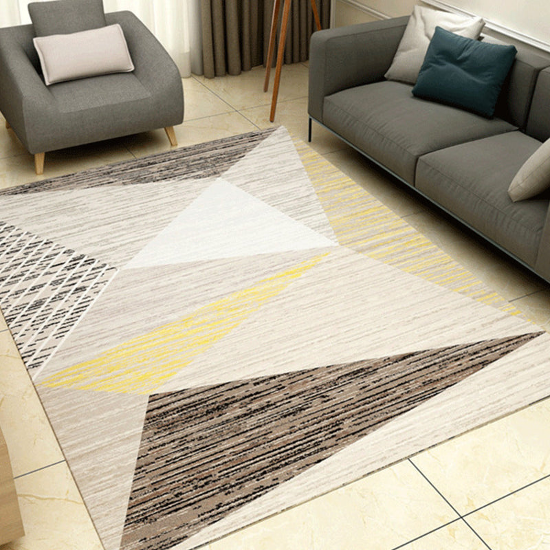 Nordic Drawing Room Carpet Multicolored Patterned Carpet Polypropylene Machine Washable Non-Slip Backing Pet-Friendly Carpet