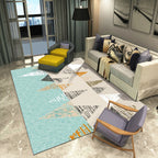 Nordic Drawing Room Carpet Multicolored Patterned Carpet Polypropylene Machine Washable Non-Slip Backing Pet-Friendly Carpet