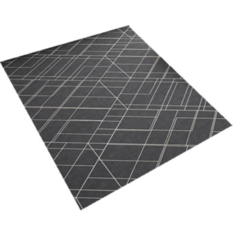 Creative Minimalist Rug Multicolored Cross Lines Art Rug Non-Slip Stain Resistant Pet Friendly Rug for the Living Room