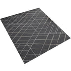 Creative Minimalist Rug Multicolored Cross Lines Art Rug Non-Slip Stain Resistant Pet Friendly Rug for the Living Room