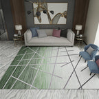 Creative Minimalist Rug Multicolored Cross Lines Art Rug Non-Slip Stain Resistant Pet Friendly Rug for the Living Room