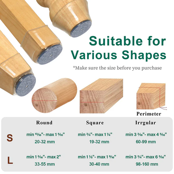 Chair Leg Floor Protectors (8 Pcs)