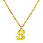 18K gold-plated initial letter necklace