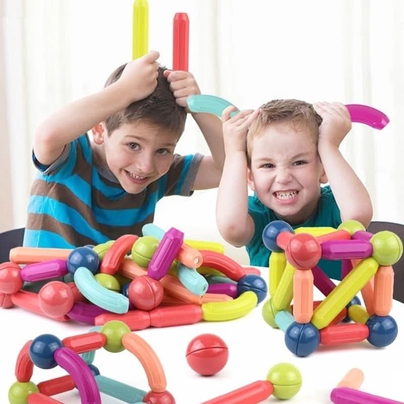Magnetic creative sticks for imaginative building & learning