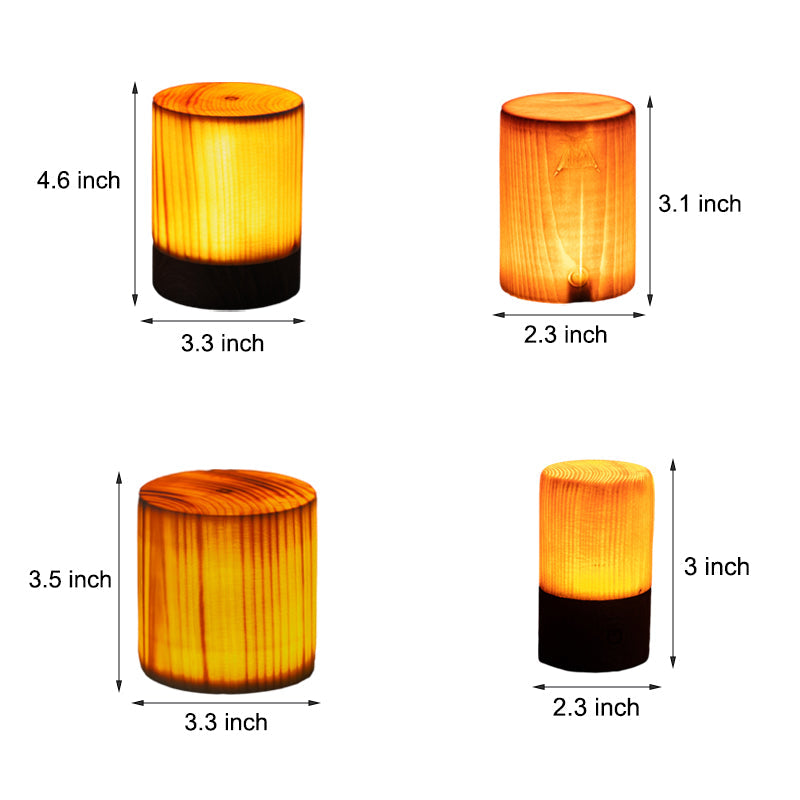 LumiWood – LED table lamp with battery and touch control