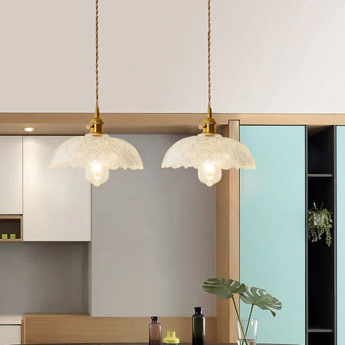 OpulentGlow Pendant – Elegant Glass Hanging Lamp