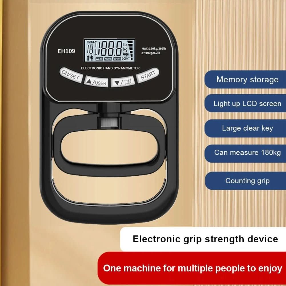 Precise hand-held measuring device for grip force measurement up to 120 kg