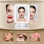 Tri-Fold LED Makeup Mirror