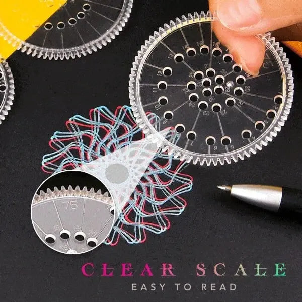 22-piece Spiral Ruler Set – Creative Drawing with System
