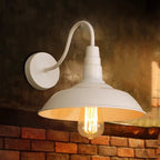 Single Bulb Wall Lamp Vintage Pot Cover Iron Wall Mounted Lamp for Restaurant