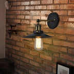 Iron conical shade wall lamp simplicity restaurant wall lamp in black