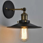 Iron conical shade wall lamp simplicity restaurant wall lamp in black