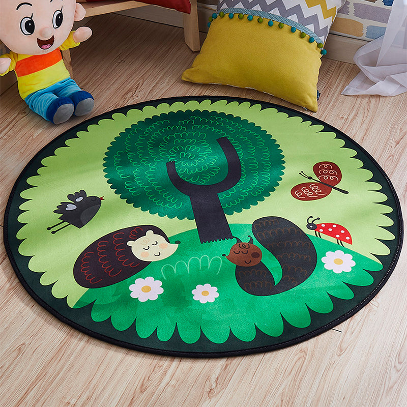 Multi-colored comfort carpet cotton blend animal print carpet pet-friendly maintenance-friendly carpet for children's room