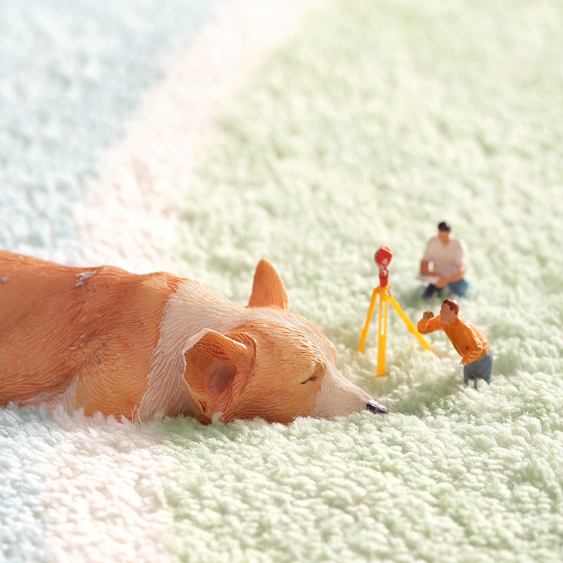 Cute Animal Pattern Rug Multi-Color Synthetic Rug Anti-Slip Back Washable Rug for Kids Room