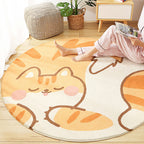 Cute Animal Pattern Rug Multi-Color Synthetic Rug Anti-Slip Back Washable Rug for Kids Room