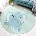 Beautiful Cartoon Printed Carpet Multi-Colored Lambswool Area Rug Washable Non-Slip Area Rug for Children's Room