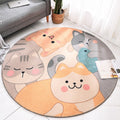 Beautiful Cartoon Printed Carpet Multi-Colored Lambswool Area Rug Washable Non-Slip Area Rug for Children's Room