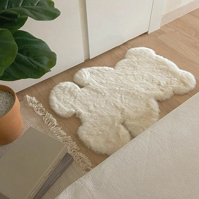 Beer Shape Solid Carpet Multi Color Calming Area Rug Cotton Blend Pet Friendly Machine Washable Rug for Kids Bedroom