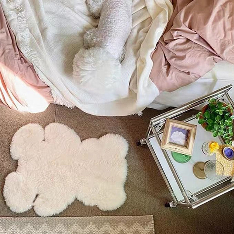 Beer Shape Solid Carpet Multi Color Calming Area Rug Cotton Blend Pet Friendly Machine Washable Rug for Kids Bedroom