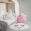 Creative Kids Room Carpet Multicolored Cartoon Printed Carpet Cotton Blend Pet Friendly Machine Washable Carpet