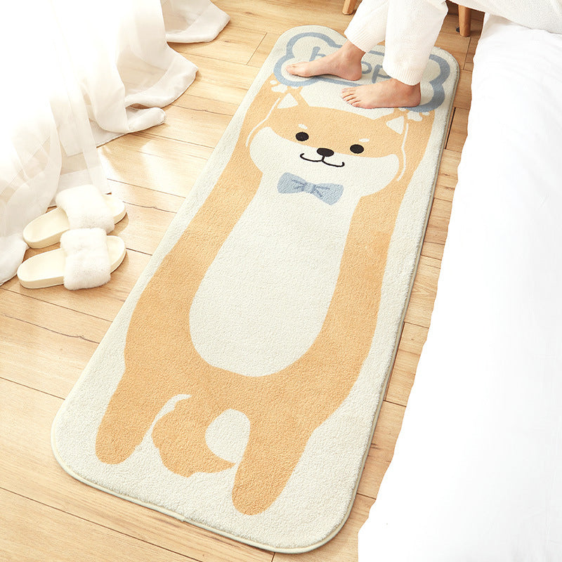 New Cartoon Animal Rug Multicolored Soothing Rug Synthetic Stain Resistant Non-Slip Rug for Children's Room