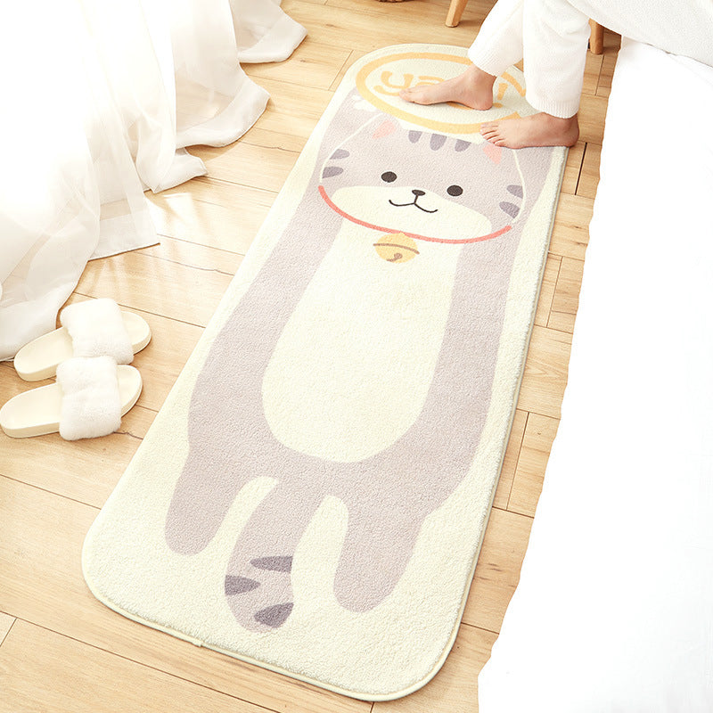 New Cartoon Animal Rug Multicolored Soothing Rug Synthetic Stain Resistant Non-Slip Rug for Children's Room