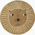 Multicolored animal print rug made of cotton blend, adorable rug for the area, pet-friendly, easy-care rug for the bedroom