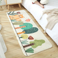 Casual Living Room Rug Multicolored Cartoon Plant Pattern Rug Synthetic Pet-Friendly Non-Slip Rug