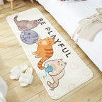 Casual Living Room Rug Multicolored Cartoon Plant Pattern Rug Synthetic Pet-Friendly Non-Slip Rug
